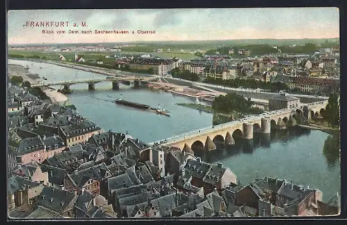 AK Frankfurt a. M., Blick vom Dom nach Sachsenhausen und Oberrad