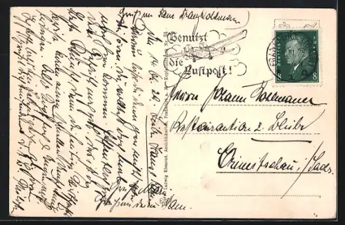 AK Frankfurt am Main, Blick vom Rathausturm nach Osten