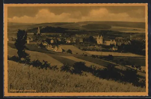 AK Hünfeld, Ortsansicht mit Kirschberg