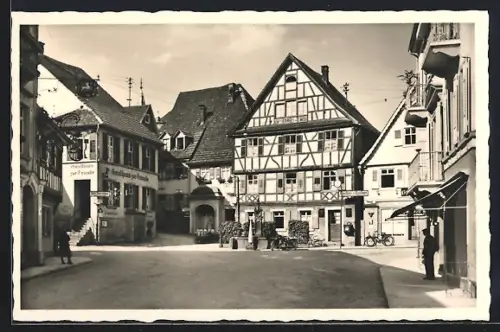 AK Alt-Gernsbach, Hofstätte, Fachwerkhäuser, Gasthaus zur Traube