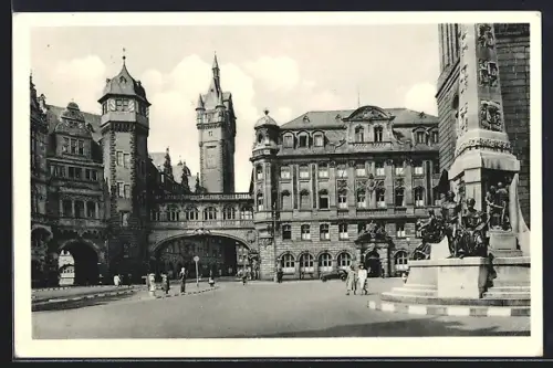 AK Alt-Frankfurt, Rathaus, Langer Franz, Denkmal