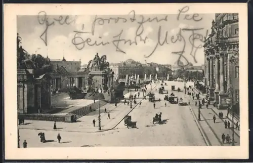 AK Berlin, National-Denkmal Kaiser Wilhelm I., Strassenansicht
