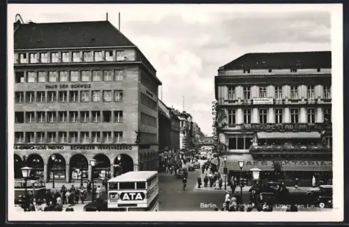 AK Berlin, Friedrichstrasse, Haus der Schweiz, Café Viktoria