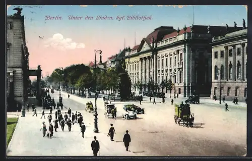 AK Berlin, Unter den Linden, kgl. Bibliothek