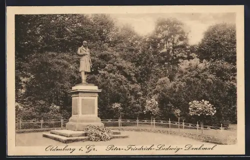 AK Oldenburg i. Gr., Peter-Friedrich-Ludwig-Denkmal