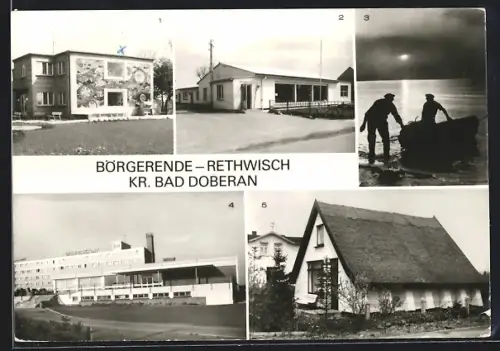 AK Börgerende-Rethwisch, FDGB-Erholungsheim Waterkant, Konsum-Verkaufsstelle, Ferienheim des VEB Energiekombinat Mitte