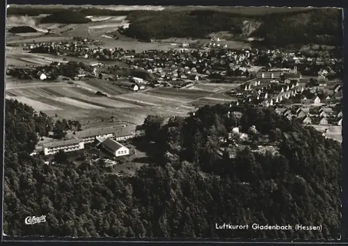 AK Gladenbach /Hessen, Ortsansicht vom Flugzeug aus gesehen