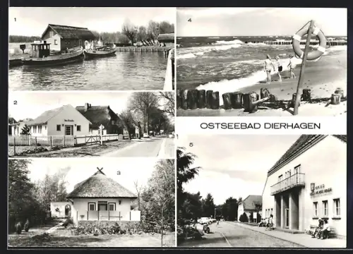 AK Dierhagen, Bootshafen, Ortsmotiv, Am Strand
