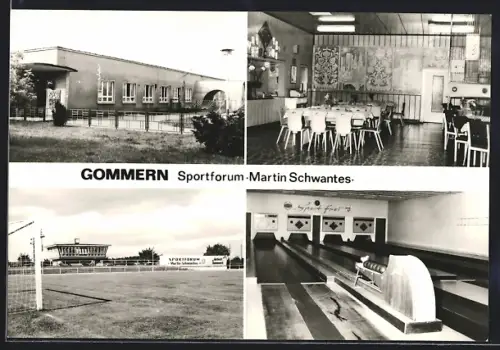 AK Gommern / Anhalt, Sportforum Martin Schwantes, Gaststätte Sportheim, Kegelbahn