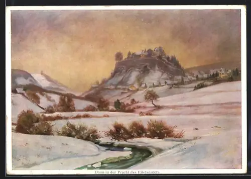 AK Daun /Eifel, Ortsansicht im Winter