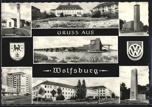 AK Wolfsburg, Ortspartien mit VW-Werk