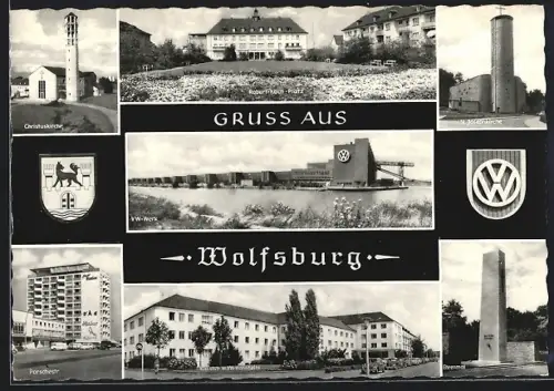 AK Wolfsburg, Ortspartien mit VW-Werk