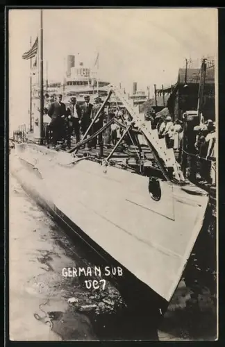 Foto-AK German Submarine U7, U-Boot