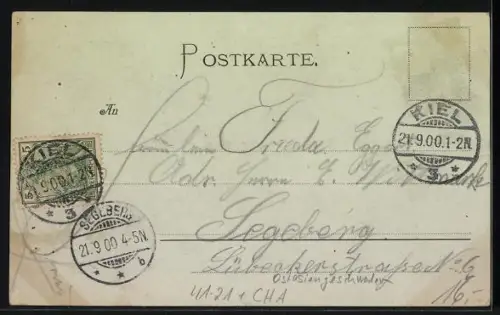 Mondschein-AK Kriegsschiff SMS Brandenburg des Ostasiengeschwader