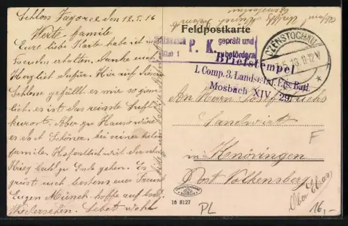 AK Zagorce, Blick auf das Schloss