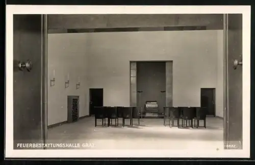 AK Graz, Feuerbestattungshalle im Krematorium