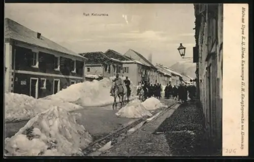 AK Cetinje, Rue Katounska, Militärparade