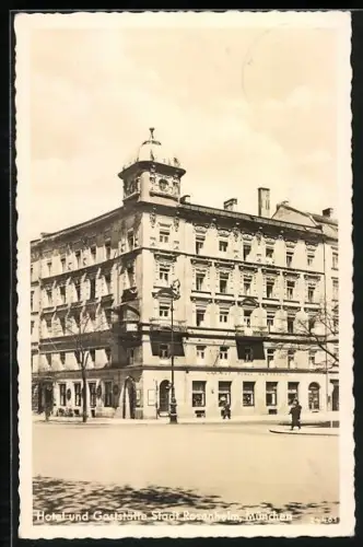 AK München-Haidhausen, Hotel Stadt Rosenheim, Inh. F. und X. Kroisi, Orleansplatz 6a