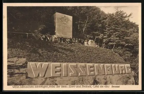 AK Kyffhäuser, Das 60er Denkmal, Weissenburg