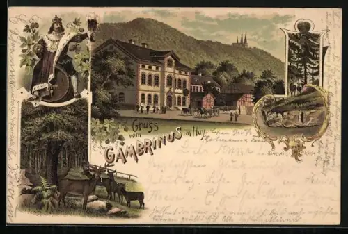 AK Huy, Gasthaus Gambrinus, Danneilshöhle
