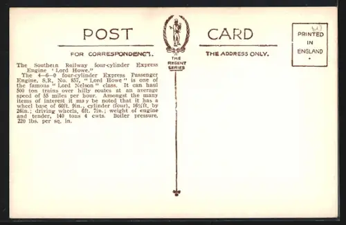 AK Southern Railway Express Engine Lord Howe, englische Eisenbahn