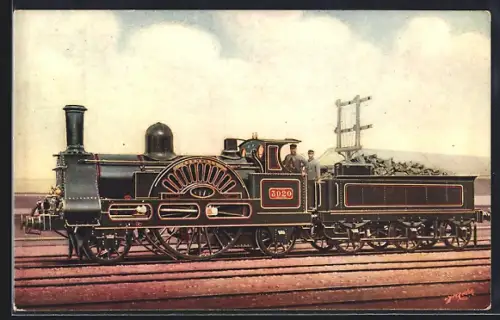 AK Englische Eisenbahnlokomotive No. 3020 Cornwall, L. & N. W. R.