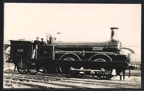 Foto-AK Lokomotive Albion der englischen Eisenbahn
