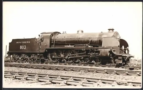 Foto-AK Englische Eisenbahn, Lokomotive No. 803 der Southern Railway
