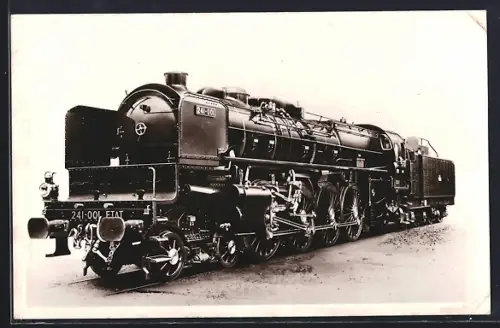 Foto-AK Englische Eisenbahn, Lokomotive No. 241-001 Etat