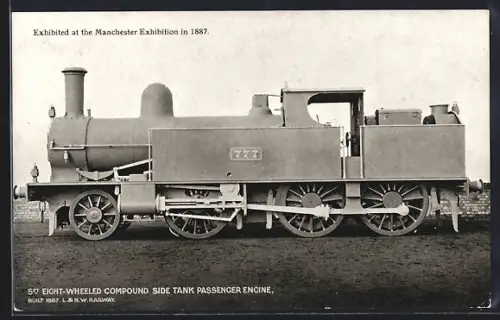 AK 5-Ft Eight-Wheeled Compound Side Tank Passenger Engine, englische Eisenbahn