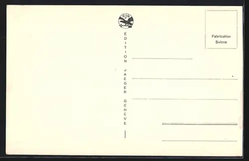 AK Genève, Ile J. J. Rousseau, La Rade et le Mont-Blanc