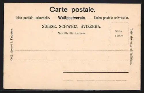 AK Fribourg, Teilansicht mit Kirche