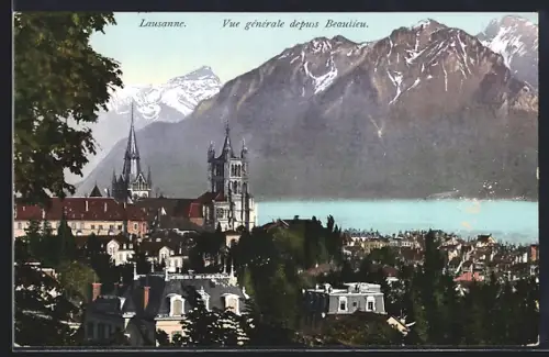 AK Lausanne, Vue générale depuis Beaulieu