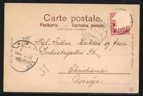 AK Neuchâtel, Teilansicht mit Schloss