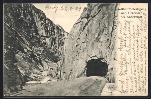 AK Andermatt, Gotthardbefestigung und Urnerloch