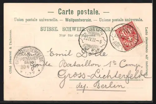 AK Bern, Kornhausbrücke, Im Hintergrund Kirche