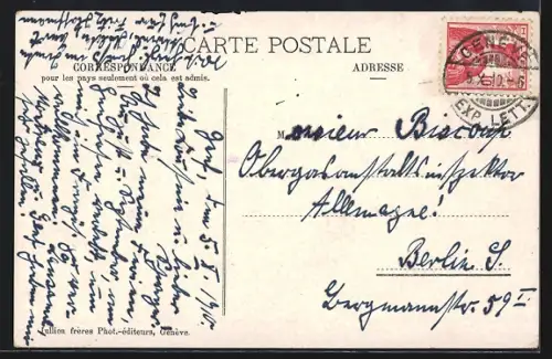 AK Genève, Quai du Mont-Blanc