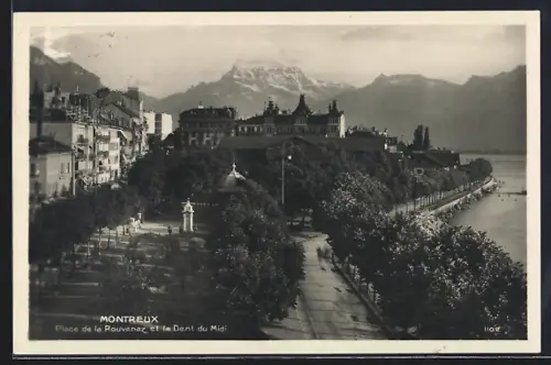 AK Montreux, Place de la Rouvenaz et la Dent du Midi