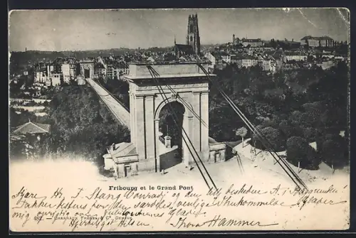 AK Fribourg, Panorama et le Grand Pont