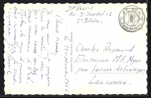 AK Lamboing, Teilansicht mit Strassenpartie