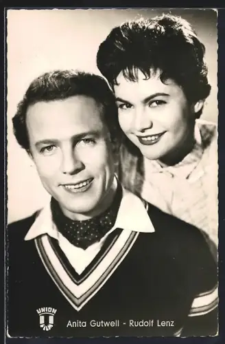 AK Schauspieler Anita Gutwell und Rudolf Lenz, in Liebe, Schnee und Sonnenschein