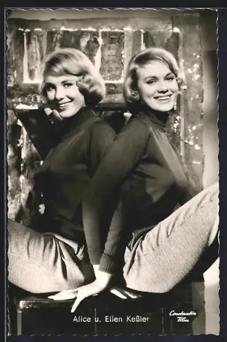 AK Schauspielerinnen, Alice und Ellen Kessler im Film Der Graf von Luxemburg