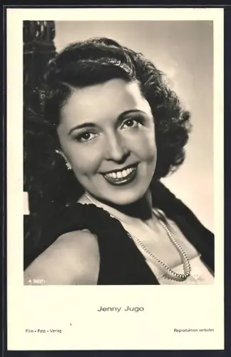 AK Schauspielerin Jenny Jugo, mit Kette
