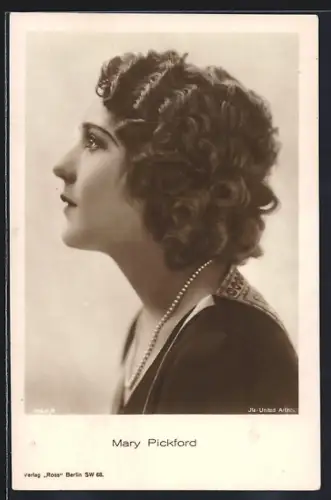 AK Schauspielerin Mary Pickford im Profil