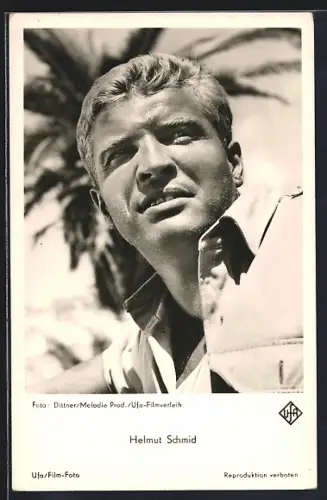 AK Schauspieler Helmut Schmid mit ernstem Blick