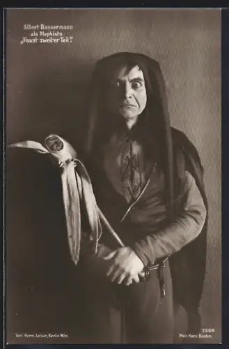 AK Schauspieler Albert Bassermann als Mephisto in Faust, zweiter Teil
