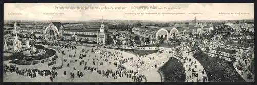 Klapp-AK Nürnberg, Bayr. Jubiläums-Ausstellung 1906, Panorama vom Aussichtsturm