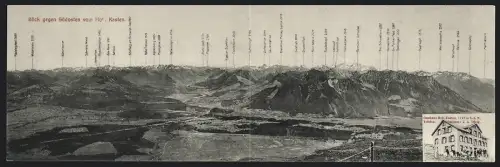 Klapp-AK Hoher Kasten, Gasthaus Hoher Kasten, Bes. J. A. Dörig, Blick gegen Südosten