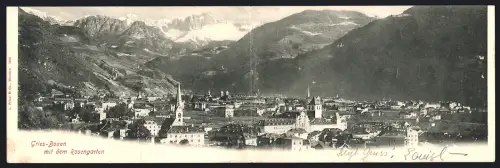 Klapp-AK Bozen, Gries mit dem Rosengarten