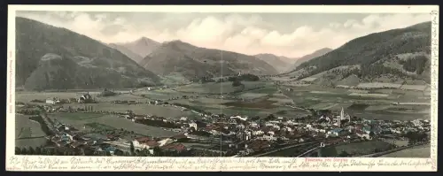 Klapp-AK Sterzing, Panorama mit Berglandschaft
